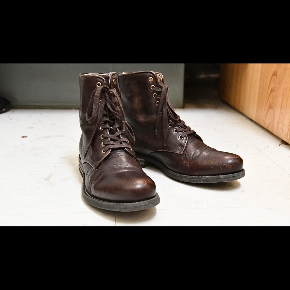 Calf leather winter boots
